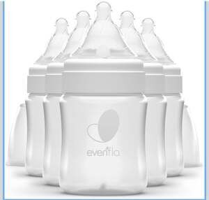 Evenflo Balance+ Wide Neck BPA-Free Plastic Baby Bottles, 5oz, 6-Pack